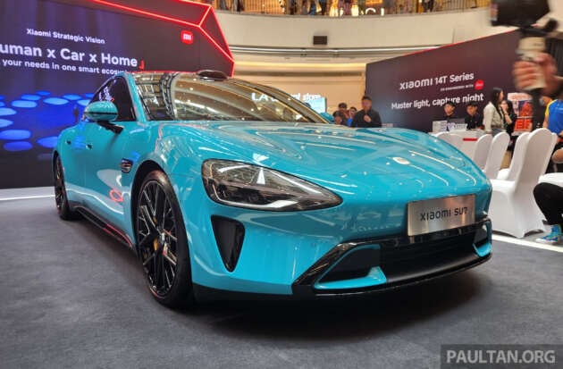 Xiaomi SU7 EV on display in Malaysia – Max variant, 673 PS, 838 Nm, 0-100 km/h in 2.78s, 800 km range
