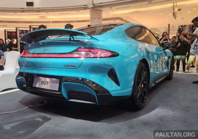 Xiaomi SU7 EV on display in Malaysia – Max variant, 673 PS, 838 Nm, 0-100 km/h in 2.78s, 800 km range