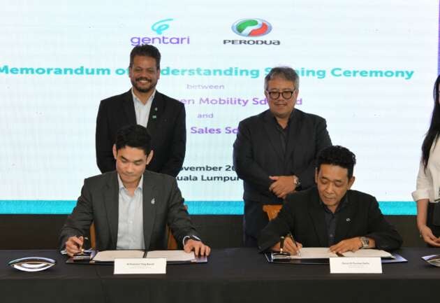 Perodua inks MoUs with Petronas on a variety of services, with Gentari on EV charging at its facilities