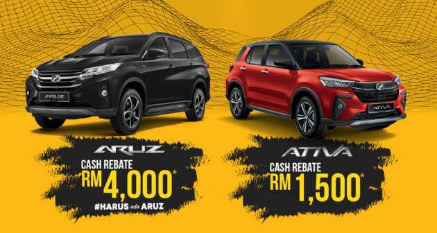Perodua year-end promo – Ativa gets RM1,500 cash rebate, RM4,000 discount for Aruz, now till Dec 31