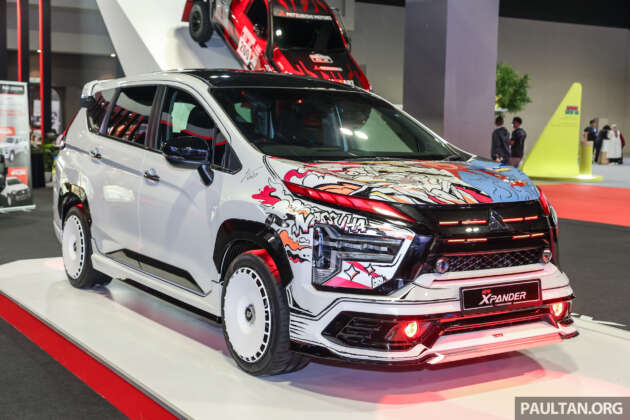 Mitsubishi Xpander art car at KLIMS 2024 – “work in progress” by Nas Suha and Izzati Suza, see it yourself