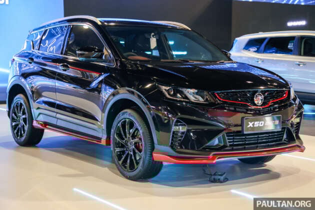 Proton X50 Sport Edition – based on 1.5T Premium, full black, red bodykit and accents, to go on sale later