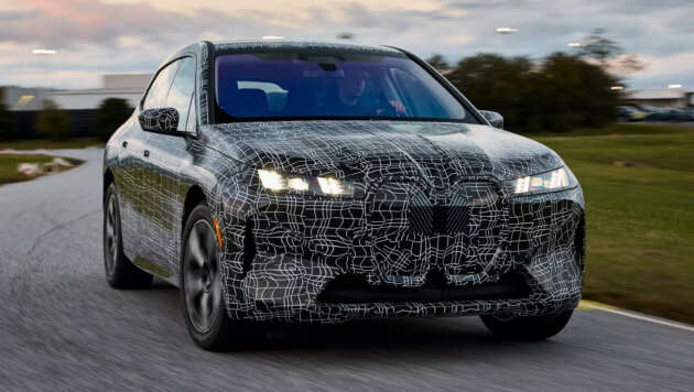 2025 BMW iX facelift teased – new headlights, grille pattern, more performance, 10% better efficiency