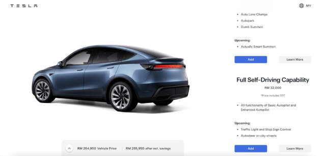 Tesla Malaysia lists Actually Smart Summon and Autosteer on city streets features as coming soon