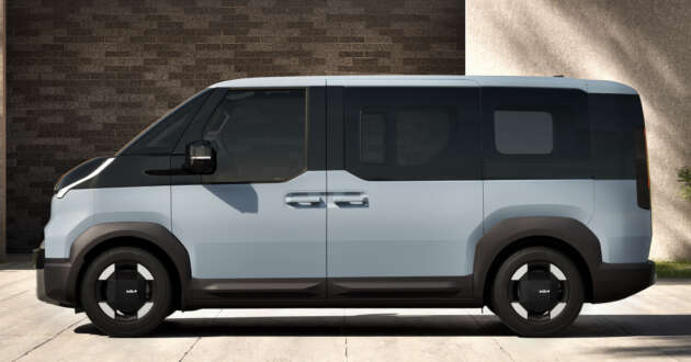 Kia PV5 passenger, cargo van – exterior images shown