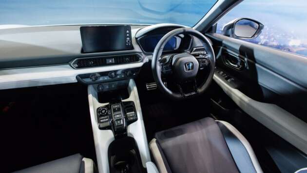 2026 Honda Prelude interior shown – e:HEV coupé with simulated gearshifts, full reveal later this year