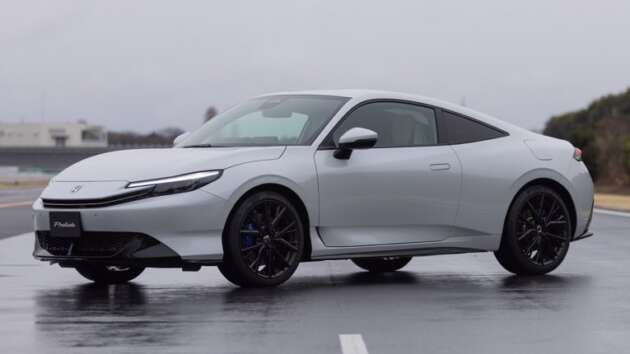 2026 Honda Prelude interior shown – e:HEV coupé with simulated gearshifts, full reveal later this year