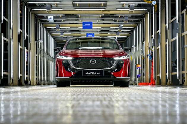 Mazda 6e export model rolls off Nanjing production line – EV coming to Europe, ASEAN; Malaysia soon?