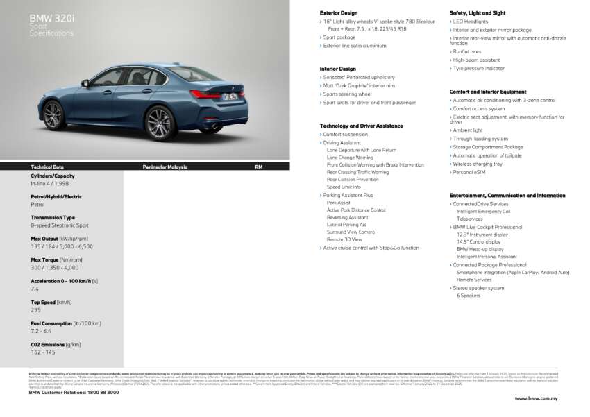 2025 BMW 330i M Sport updated again – from RM314k; new 320i Sport added, RM290k est; both now with ACC 1926105