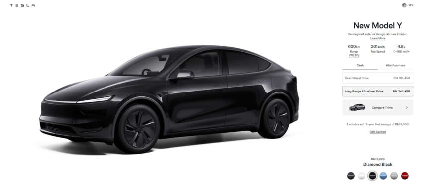 Tesla Model Y Juniper updated in Malaysia – LR AWD now with 600 km WLTP, new Diamond Black hue for EV 1942490