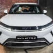 BYD Atto 2 EV launched in Malaysia – one variant with 51.13 kWh battery, 350 km range WLTP; RM100,000