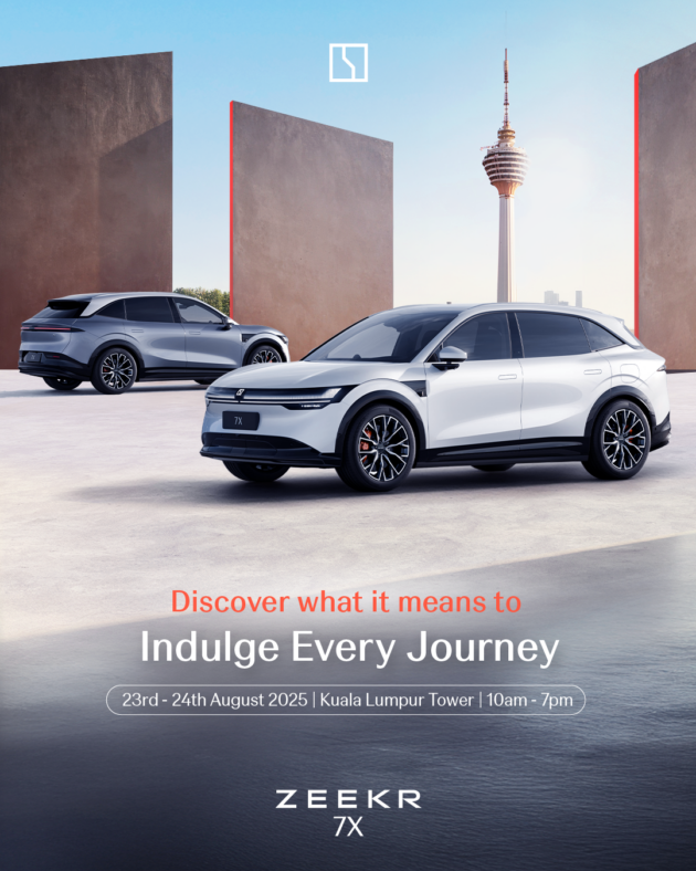 Zeekr 7X launching in Malaysia on Aug 22 at KL Tower, customers invited for drive experience Aug 23-24