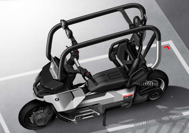 BMW Motorrad Vision CE e-scooter comes with cage