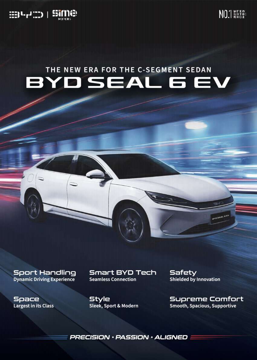 BYD Seal 6 EV launched in Malaysia – more affordable C-seg sedan, over 400 km range, priced from RM100k 1975402