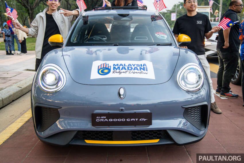 GWM Ora Good Cat GT makes first public appearance at Merdeka parade – sporty EV to be launched soon? 1962930