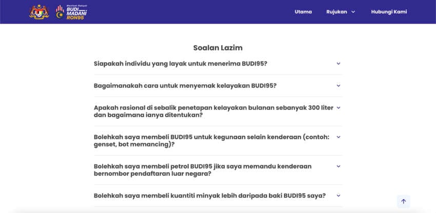 Budi95: website online, Malaysians can now check for RON95 petrol subsidy eligibility with MyKad number 1974569