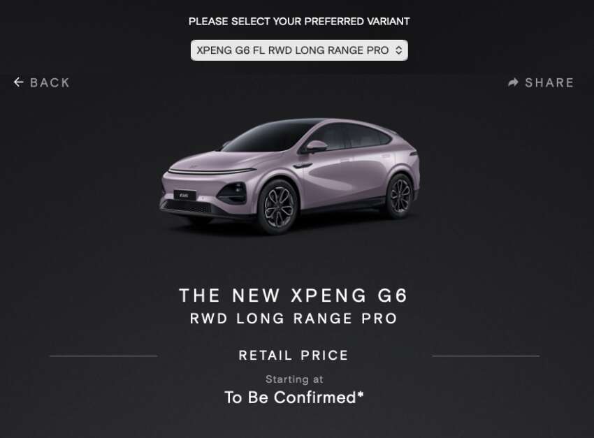 2025 Xpeng G6 facelift open for booking in Malaysia ahead of Oct 1 launch – one RWD, two AWD variants 1973923