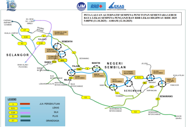 Lekas Highway full closure Oct 11 for cycling event