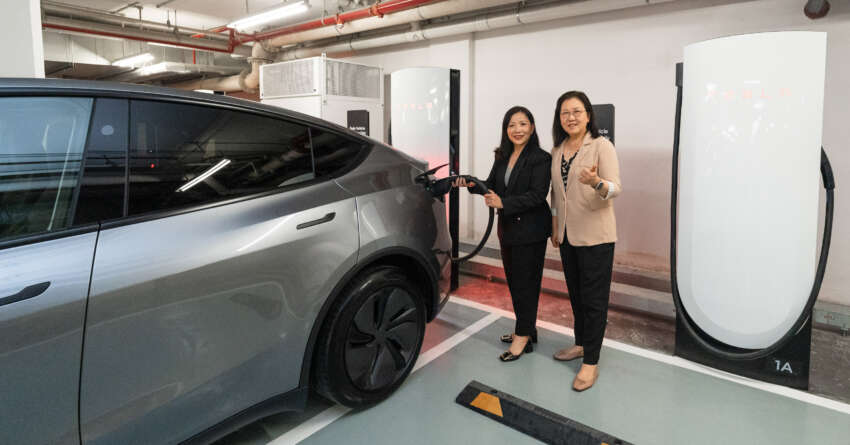 Tesla V4 Superchargers now at Pavillion Damansara – four DC chargers; still not open to other EV brands 1983673