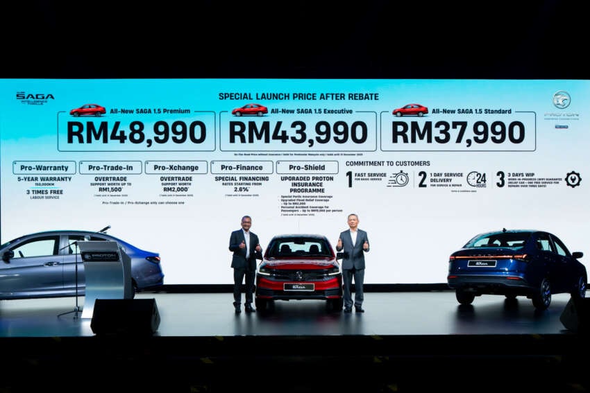 2026 Proton Saga MC3 launched – Standard RM38k, Executive RM44k, Premium RM49k, 120 PS 1.5L 4-cyl 2005405