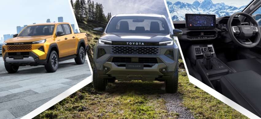 2026 Toyota Hilux Travo – heavy facelift, 2.8L diesel standard, EV with 240 km WLTP range, RM99k-RM192k 1996613