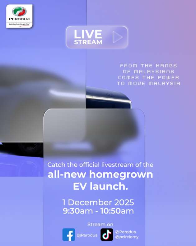 Perodua QV-E launching on December 1 at 9:30am