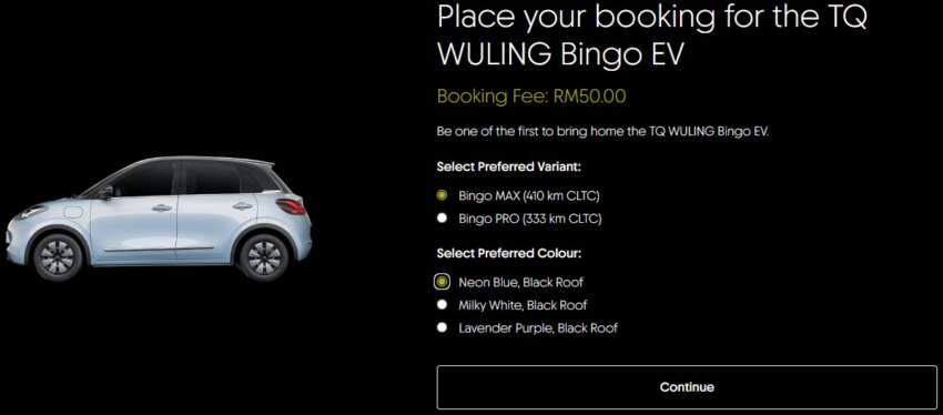 TQ Wuling Bingo open for booking in Malaysia – RM50 booking fee; 31.9 kWh Pro and 37.9 kWh Max variants 2001904