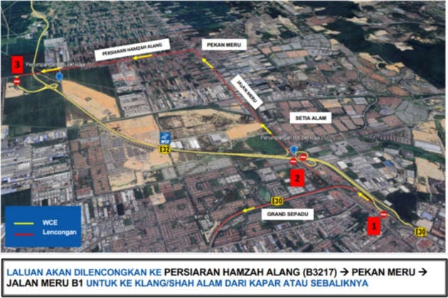 West Coast Expressway WCE to partially close for Klang Royal City Marathon 2025, November 8 to 9