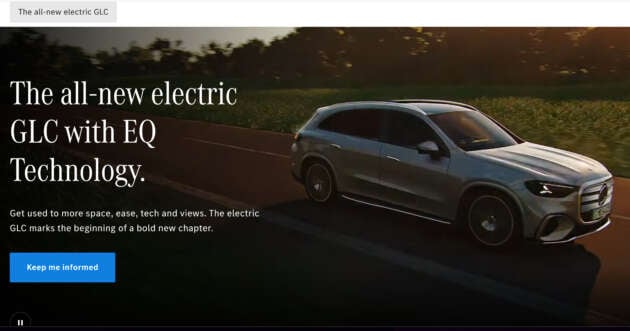 2026 Mercedes-Benz GLC with EQ Technology on Malaysian website; registration of interest open