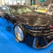 NATS Vellfire Sedan at 2026 Tokyo Auto Salon – Lexus LS460 with Vellfire face and tail lamps, air suspension
