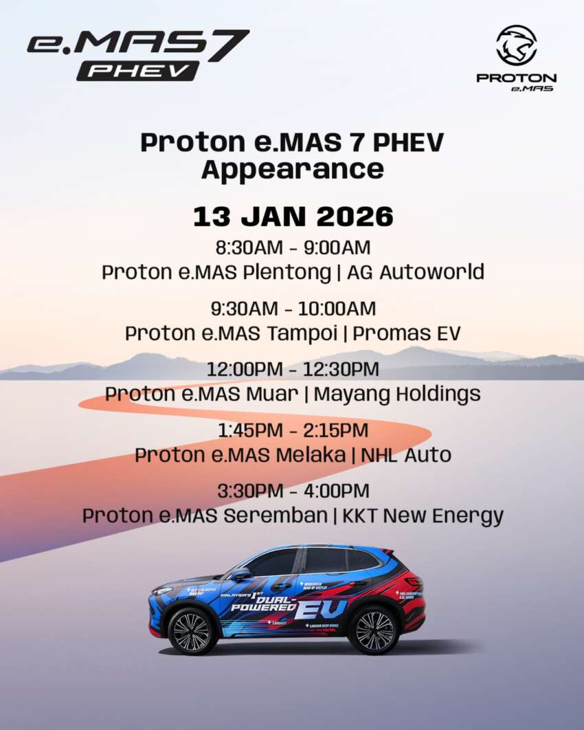 Proton eMas 7 PHEV teaser – “dual-powered EV” to do Penang – JB – Shah Alam 1,000 km drive livestream 2022582