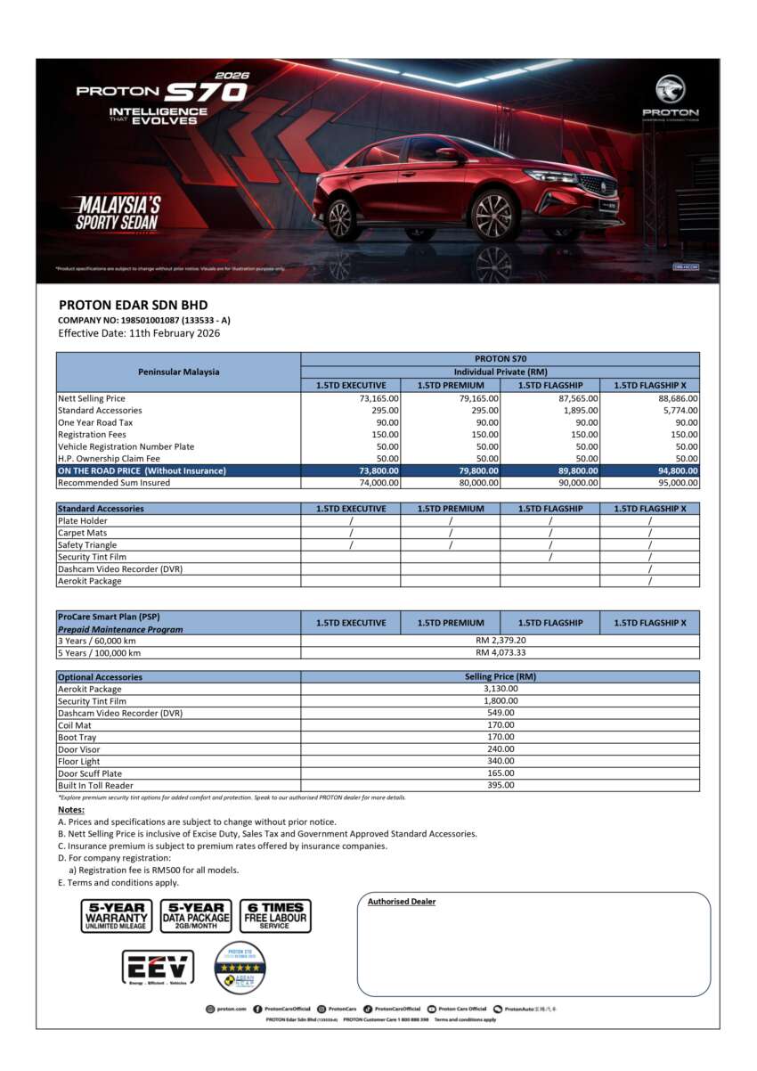 2026 Proton S70 MC1 launched – new 1.5T i-GT 4-cyl, 0-100 km/h 7.5 secs, new bodykit, fr. RM69k to RM90k 2040394