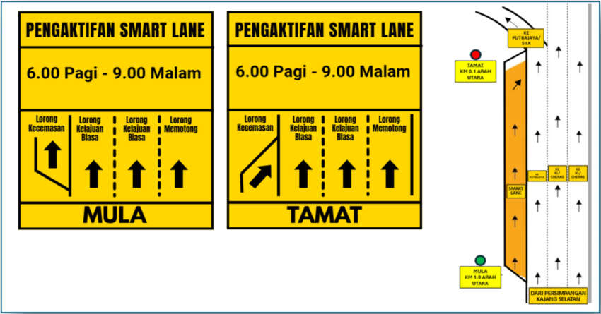 Smart Lane activation between LEKAS Kajang Selatan and SILK Kajang Perdana; 6am-9pm daily from Feb 12 2040092
