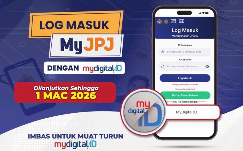 MyDigital ID will be sole login method for MyJPJ app from March 1 – 1-month extension from Feb deadline 2037752