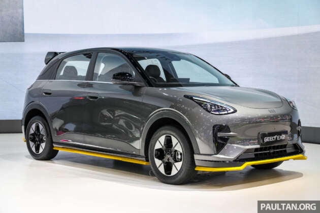 Geely EX2 bodykit shown in Thailand – the Proton eMas 5 EV twin gets dressed up in various styles