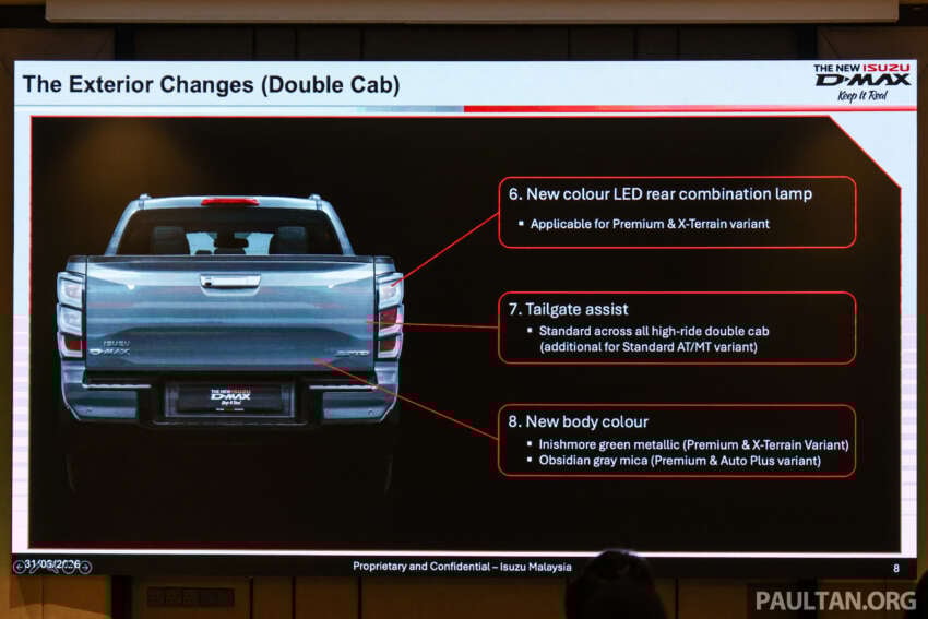 2026 Isuzu D-Max in Malaysia – 2.2L turbodiesel, 8-speed auto, updated styling; RM103k-RM163k OTR 2058916