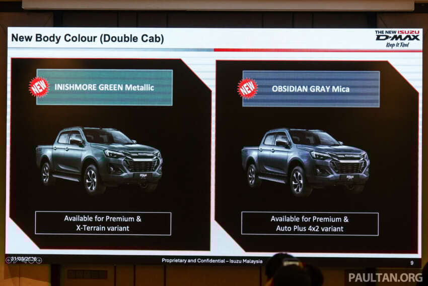 2026 Isuzu D-Max in Malaysia – 2.2L turbodiesel, 8-speed auto, updated styling; RM103k-RM163k OTR 2058917