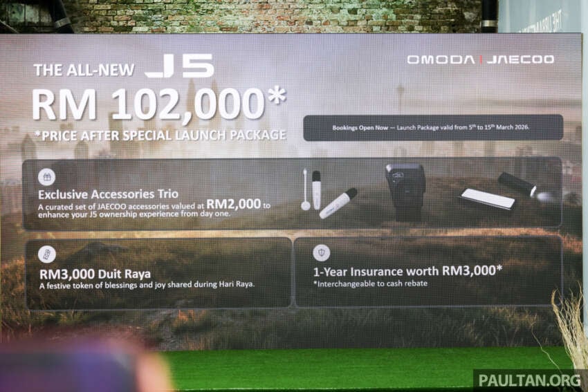 Jaecoo J5 launched in Malaysia – “pet-friendly” B-segment SUV, 147 PS 1.5T, CVT, RM6k rebate, RM102k 2047271