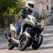 2026 Yamaha Tricity 300 scooter for Europe – three wheels, standing assist, foot brake and airbag