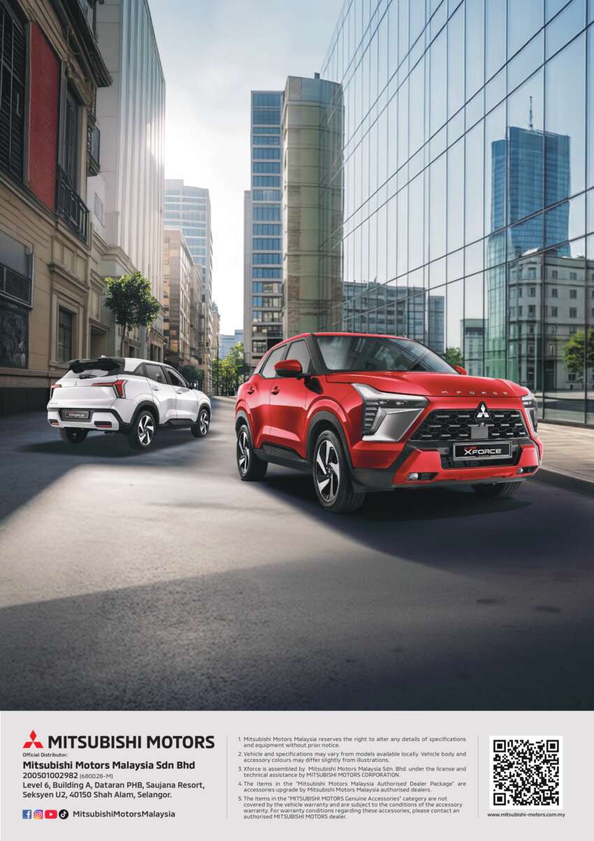 2026 Mitsubishi Xforce launched in Malaysia – CKD; 1.5L NA; priced fr RM110k; RM5k rebate until April 12 2063068