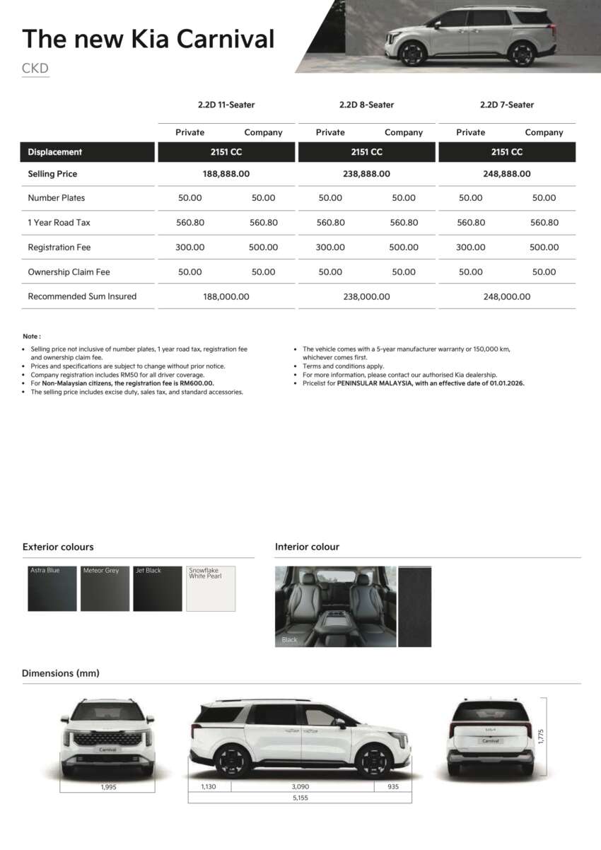 Kia Carnival 8-seater launched in Malaysia – 2-3-3 layout, ADAS, 12 Bose speakers, RM238,888 nett 2062571