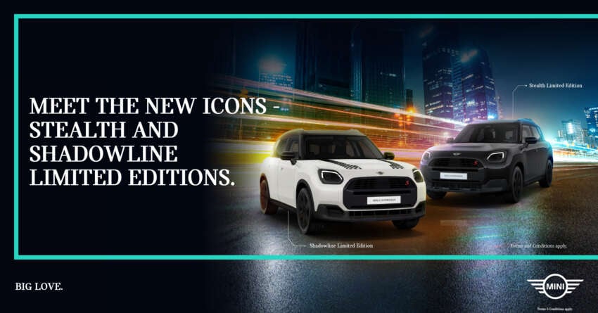 Stand out with the limited edition MINI Countryman S Shadowline and Stealth, exclusive to Auto Bavaria! 2062815