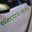 smart fortwo electric drive on display at 1 Utama