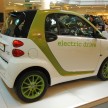 smart fortwo electric drive on display at 1 Utama