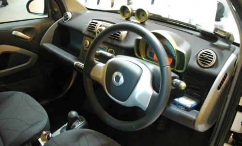 smart fortwo electric drive on display at 1 Utama