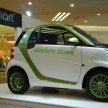 smart fortwo electric drive on display at 1 Utama