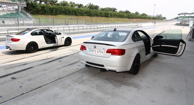 BMW M5 and M3 Coupe driven on track at the BMW M Track Experience Asia 2012, Sepang