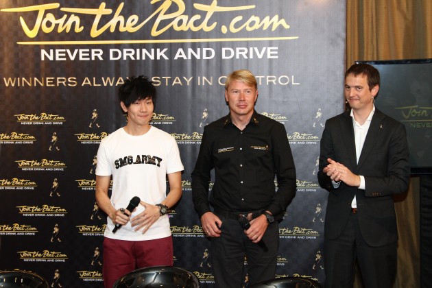 IMG_7026 Power is nothing without control: Mika Hakkinen performs stunts at ‘Join the Pact’ event