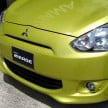 Mitsubishi Mirage previewed, on a Thai race track