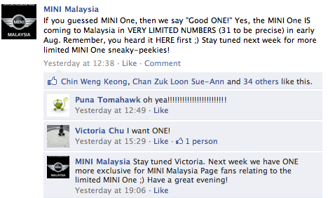MINI One coming in August, only 31 units up for sale